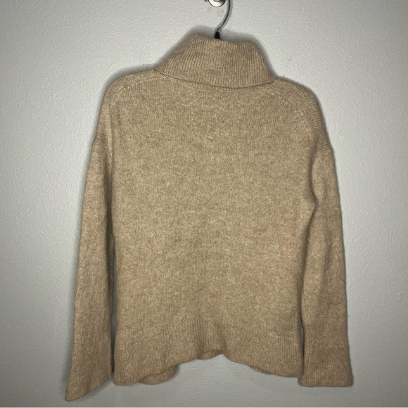 Rails Turtleneck Sweater Wool Cashmere Silk Blend Women Medium Tan Long Sleeve - Picture 5 of 7